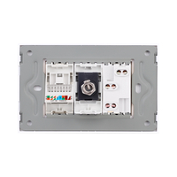 Priza Ingusta + TV + Internet cu Rama din Sticla LUXION, Standard Italian, 3M, auriu