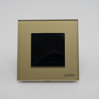 Termostat Wi-Fi pentru incalzirea electrica LUXION cu Rama din Sticla, auriu