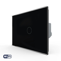Intrerupator Simplu Wi-Fi cu Touch LIVOLO din Sticla, Standard Italian – Serie Noua, negru