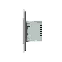 Lampa de veghe LED Livolo cu rama din sticla, gri