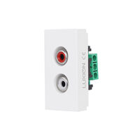Modul Priza Audio 1M LUXION, Standard Italian, alb