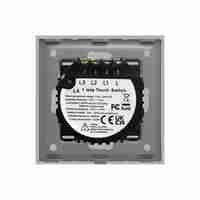 Intrerupator Cvadruplu cu Touch din Sticla LUXION, 500W, gri