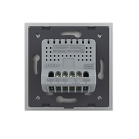 Intrerupatorul Dublu cu Touch LIVOLO cu Rama Din Sticla - Protocol Zigbee EC, gri
