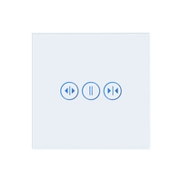 Intrerupator Rulouri cu Touch din Sticla LUXION, Protocol Zigbee Tuya, alb