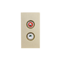 Modul Priza Audio 1M LUXION, Standard Italian, auriu