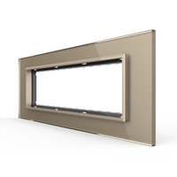 Rama din sticla Livolo standard Italian 6/7 module - Serie noua, auriu