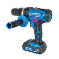 Masina de gaurit si insurubat cu percutie, cu acumulator 18V Hyundai ASB 180 LI, 1 acumulator x 2.0 Ah, incarcator, 2 trepte de viteza, 6 biti, 6 burghie, adaptor magnetic, valiza transport