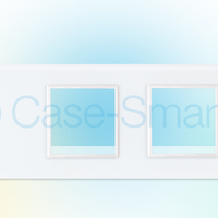 Panou intrerupator dublu cu touch si 2 prize Livolo din sticla, alb