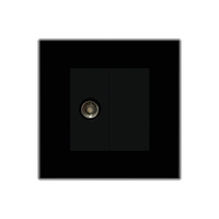 Priza TV cu Rama din Sticla LUXION, negru