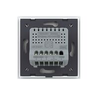 Intrerupator Dublu Wi-Fi cu Touch LIVOLO cu Rama din Sticla - Serie Noua, alb