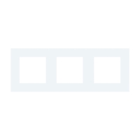 Rama Tripla LUXION Din Sticla, alb