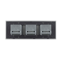 Intrerupator Dublu + Dublu + Dublu cu Touch LIVOLO cu Rama Din Sticla, Standard Italian, 6M, gri