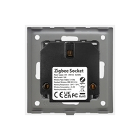 Priza Inteligenta cu Protocol Zigbee si Monitorizare Consum cu Rama Din Sticla LUXION, auriu