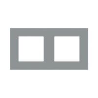 Rama Dubla LUXION Din Sticla, gri