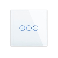 Intrerupator Simplu cu Variator cu Touch din Sticla LUXION, protocol Zigbee, alb