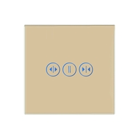 Intrerupator Rulouri cu Touch din Sticla LUXION, Protocol Zigbee Tuya, auriu