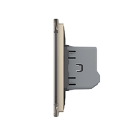 Intrerupator Dublu Cap Scara / Cruce cu Variator si Touch LIVOLO - Serie Noua, auriu