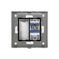 Priza Internet cu Rama din Sticla LUXION, alb