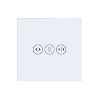 Panou Intrerupator Draperii cu Touch Din Sticla LUXION, alb