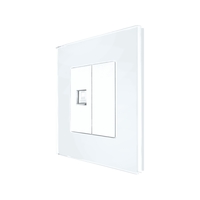 Priza Internet cu Rama din Sticla LUXION, alb