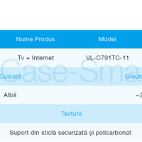 Priza dubla Telefon + Priza internet Livolo cu rama din sticla, gri