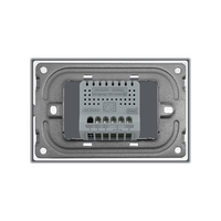 Intrerupator Dublu Cap Scara / Cruce cu Touch LIVOLO din Sticla – Standard Italian, auriu