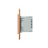 Lampa de veghe LED Livolo cu rama din sticla, auriu