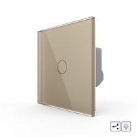 Intrerupator Simplu Cap Scara / Cruce cu Variator si Touch LIVOLO - Serie Noua, auriu