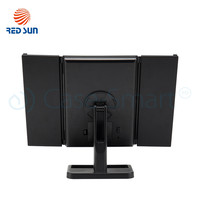 Oglinda cosmetica rotativa RedSun, Led-uri cu variator pentru make-up, negru