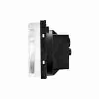 Modul Priza Simpla cu Capac Fara Rama Din Sticla LUXION, alb