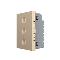Modul intrerupator triplu cap scara / cap cruce cu touch Livolo standard Italian, Serie noua, auriu