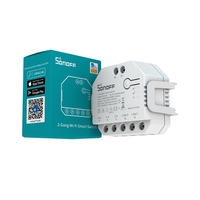 Releu Sonoff Dual R3 cu 2 canale, Programari, Wi-Fi 2.4 GHz, Contor energie