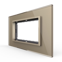 Rama din sticla Livolo standard Italian 4 module - Serie noua, auriu