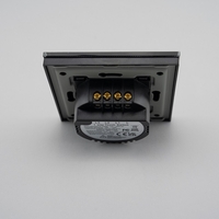 Intrerupator Triplu cu Touch din Sticla LUXION, 500W, negru