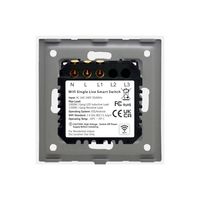 Intrerupator Simplu Wi-Fi cu Touch din Sticla LUXION, auriu