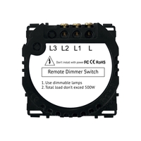 Modul Intrerupator Dublu cu Variator, RF433 cu Touch LUXION