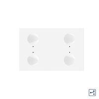 Modul intrerupator cvadruplu cap scara / cap cruce cu touch Livolo standard Italian, Serie noua, alb