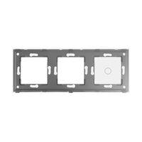 Panou Intrerupator Simplu cu Touch si 2 Prize Din Sticla LUXION, alb