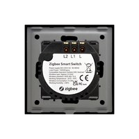 Intrerupator Dublu cu Touch din Sticla LUXION, protocol ZigBee, negru