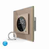 Termostat LIVOLO pentru sisteme de incalzire electrice, protocol ZigBee EC, auriu