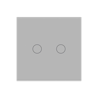 Panou Intrerupator Dublu cu Touch Din Sticla LUXION, gri