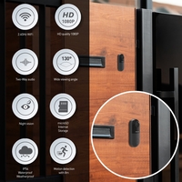 Videointerfon Tellur, Rezolutie 1080P, Infrarosu 130°, Wi-Fi, Slot microSD