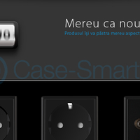 Priza tripla Livolo cu rama din sticla 2 prize simple+TV/internet, negru