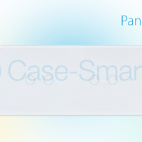 Panou intrerupator dublu+dublu+dublu+dublu cu touch Livolo din sticla, alb