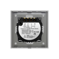 Intrerupator Draperie cu Touch din Sticla LUXION, gri