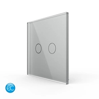 Telecomanda EC Tip Panou Dublu cu Touch LIVOLO din Sticla Securizata, gri