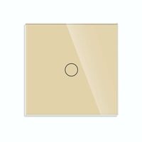 Intrerupator Simplu RF433 cu Touch din Sticla LUXION, auriu