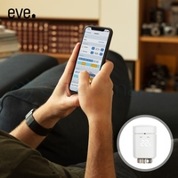 Valva inteligenta pentru calorifer Eve Thermo cu LED, Control tactil, Control vocal, Compatibil cu Apple HomeKit