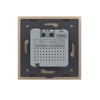 Intrerupator senzor de miscare PIR Livolo cu rama din sticla, auriu