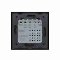 Priza USB-A + USB-C cu Rama Din Sticla LIVOLO - Serie Noua, negru